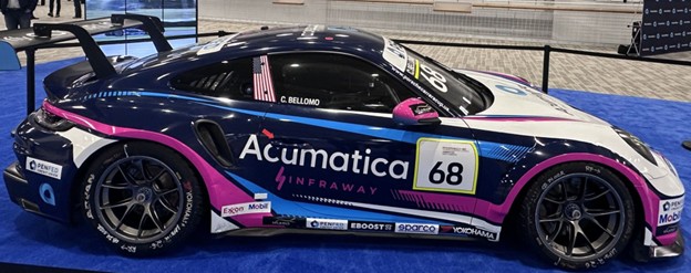 Expo floor & feature — Acumatica / Infraway race car